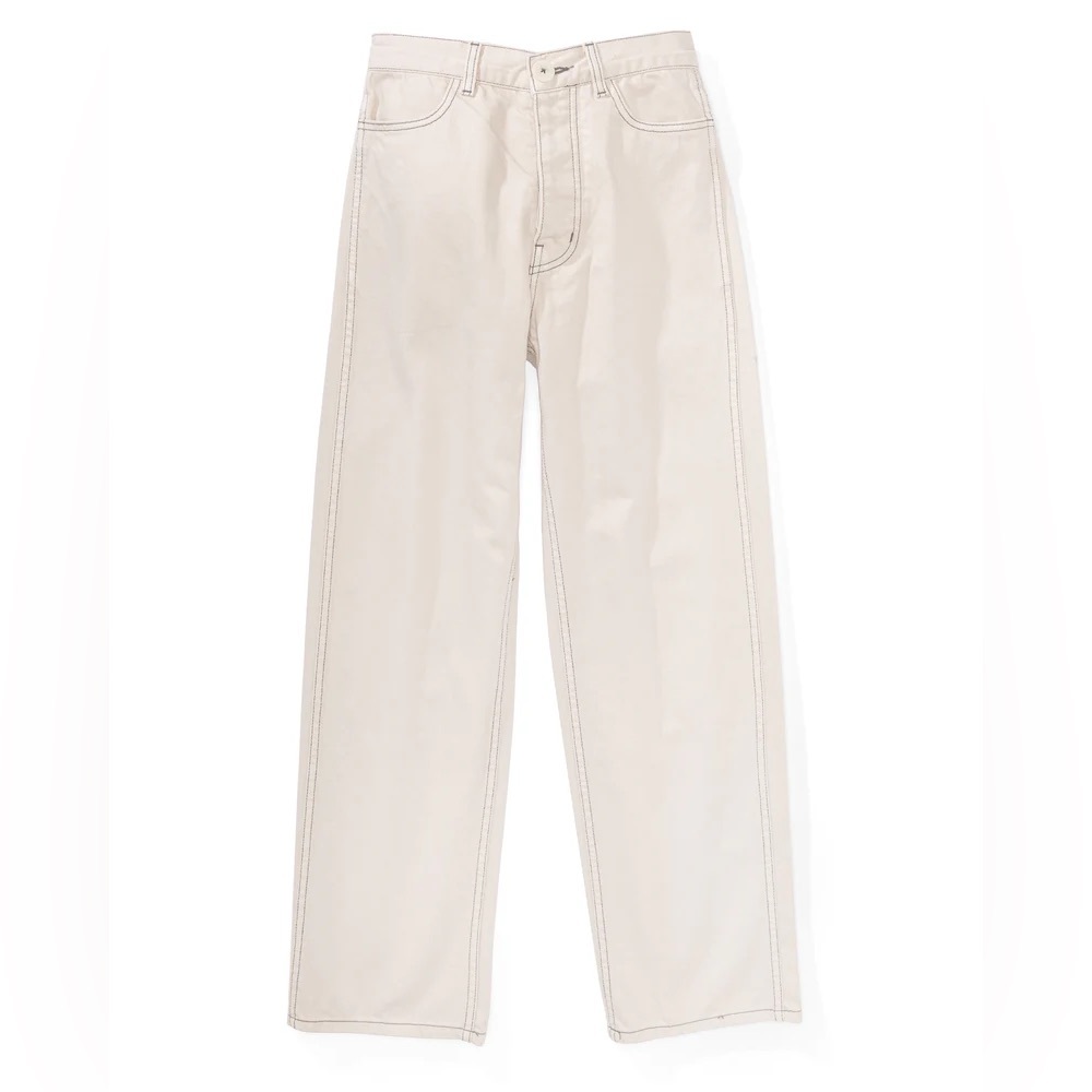 Jesse Kamm Women's Straight Leg Jeans in Off-White